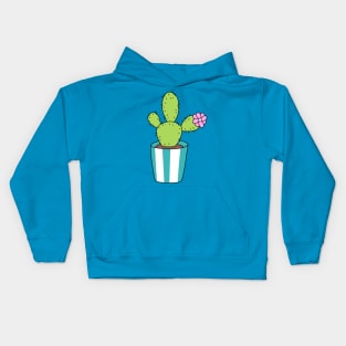 Cute Cactus in Striped Pot Kids Hoodie